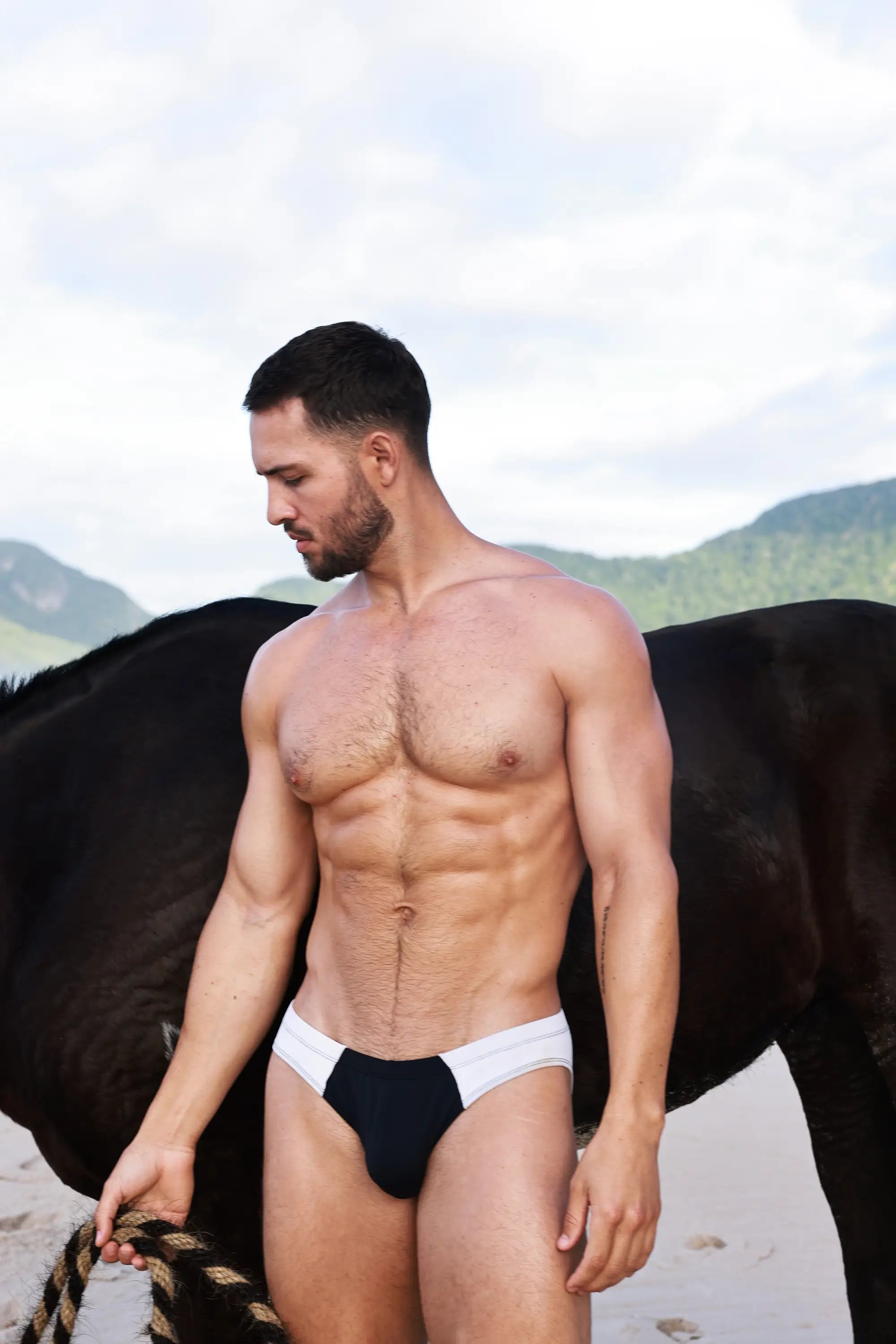 Obsidian Blocky Swim Brief