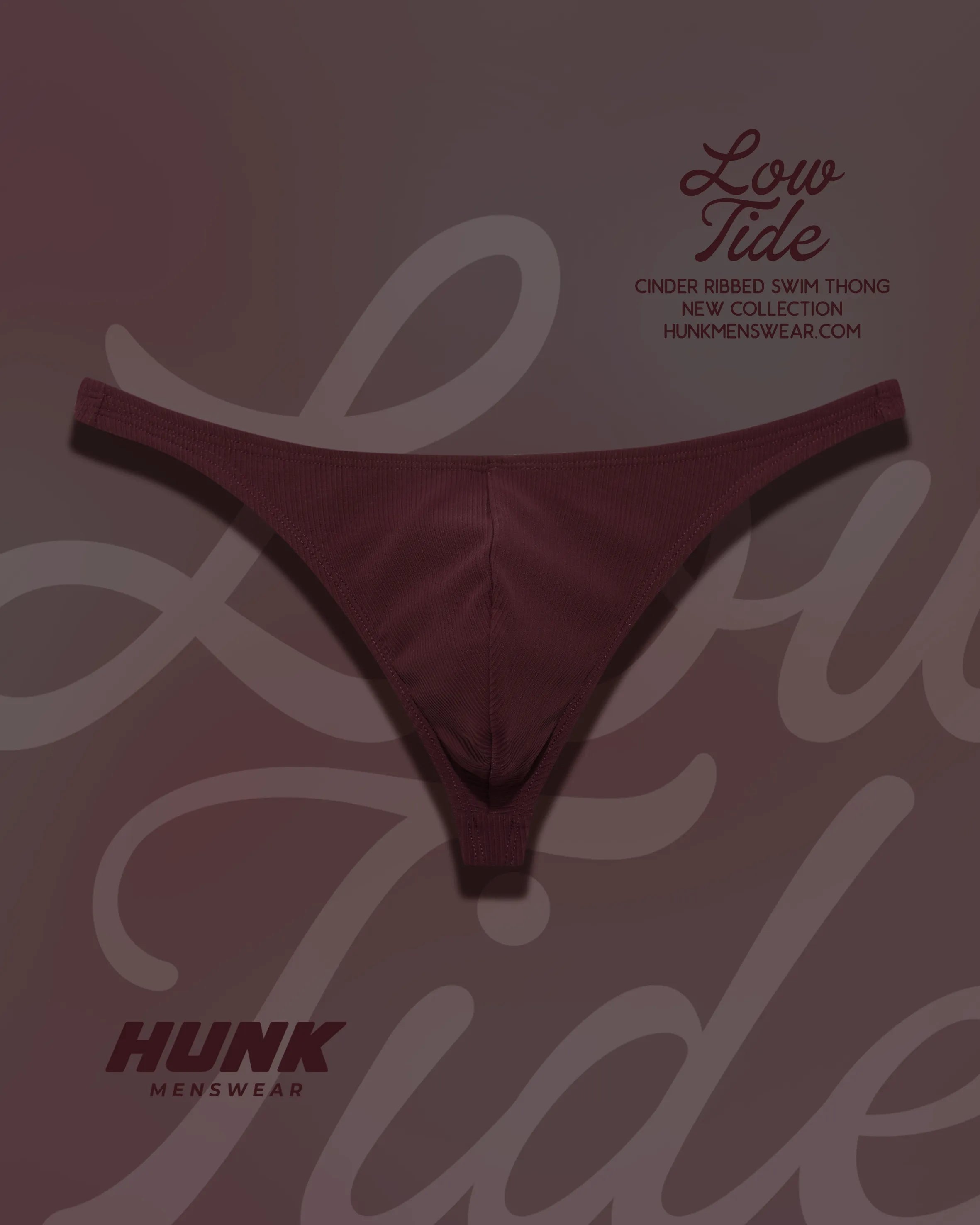 Cinder Ribbed Swim Thong