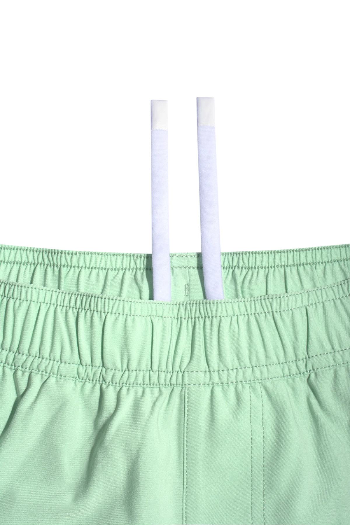 Short Hybride 3" Sage - détail de la ceinture à cordon