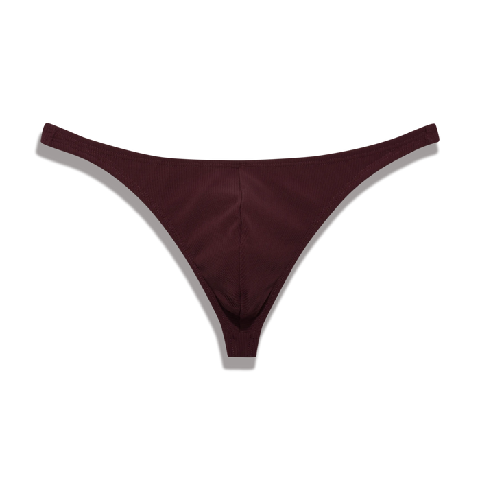 Cinder Ribbed Swim Thong