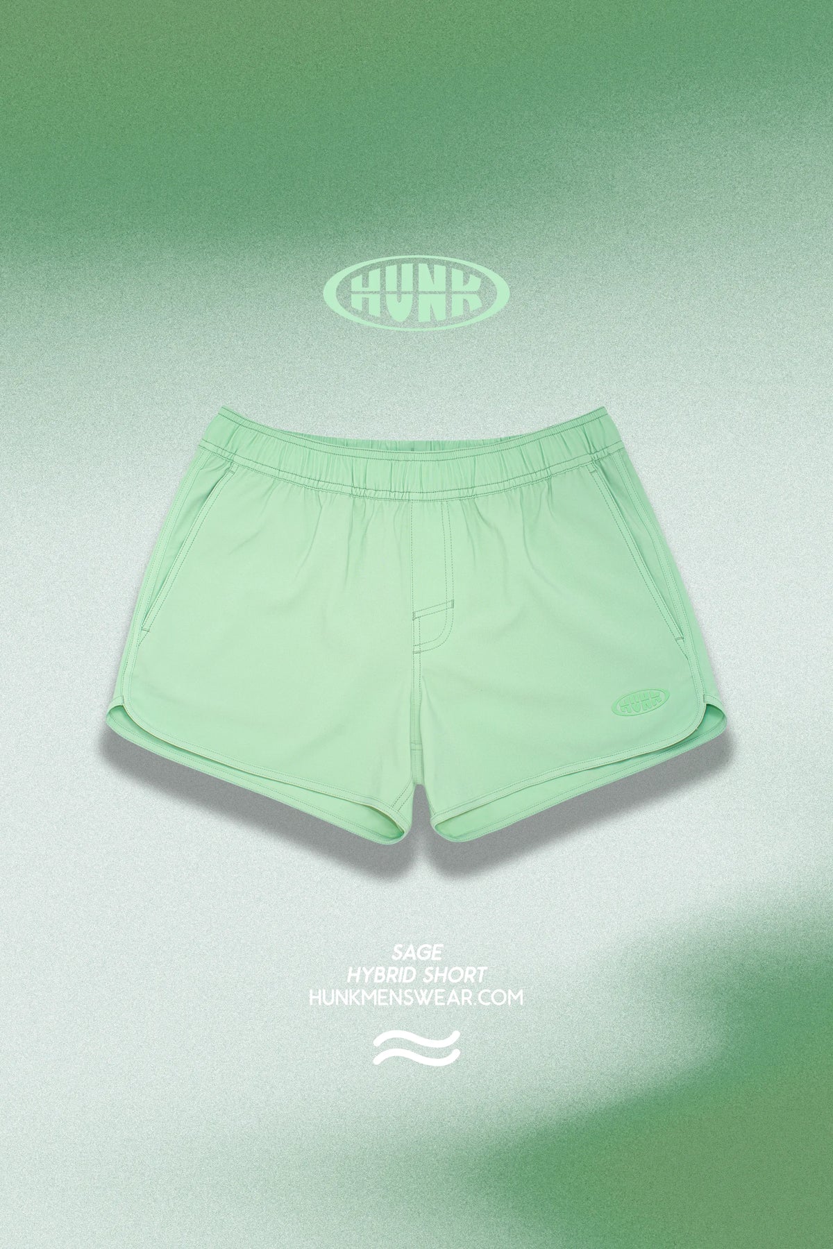 Short Hybride 3" Sage - coloris Sage
